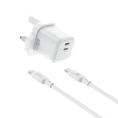 WiWU Wi-G025 Cube 45W 2C PD Fast Charge Travel Adapter Combo