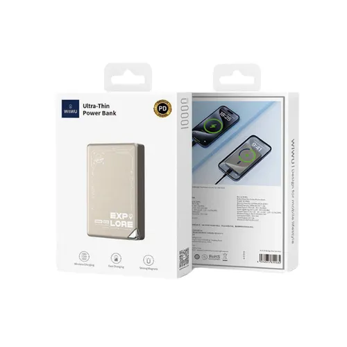 Wiwu Wi-P020 Ultra-Thin Magsafe Powerbank 15W 10000mAh Explore Series Wireless