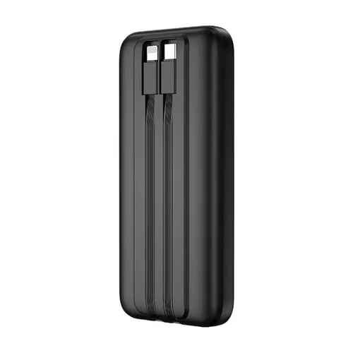 Wiwu WI-P021 22.5W 10000mAH LED Display Built In Cable Power Bank Black