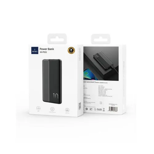 Wiwu Wi-P032 Dual USB-A and Type-C PD LED Light Indicator Portable Powerbank 10000mAh