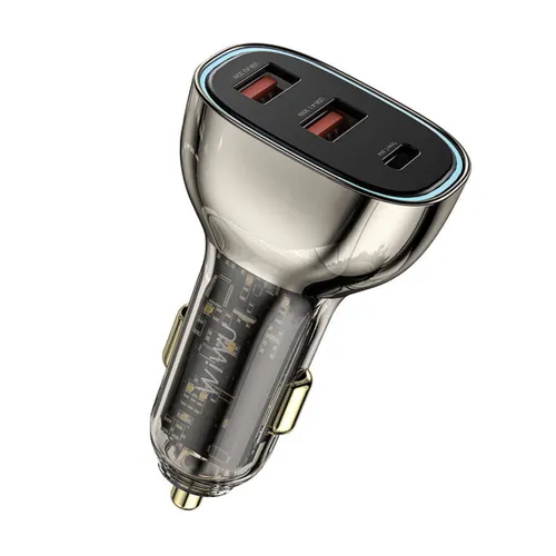 Wiwu Wi-QC013 90w Geek Car Charger Clear Black