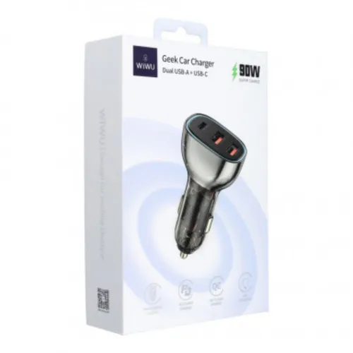 Wiwu Wi-QC013 90w Geek Car Charger Clear