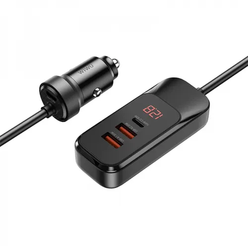 Wiwu WI-QC015 Extend Car Charger Dual USB-A+Dual USB-C 120W