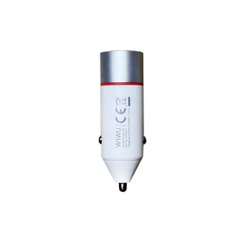Wiwu Wi-QC023 60W Dual USB Port Car Charger – White