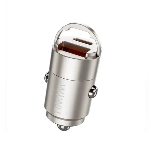 WiWU Wi-QC028 Nano Series 30W USB-A+USB-C Fast Car Charger