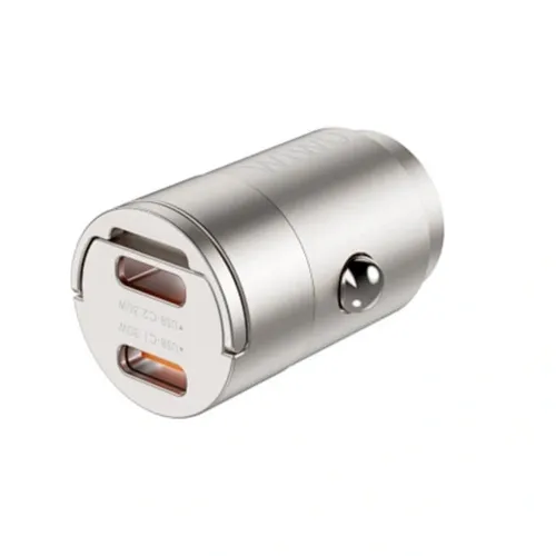 WiWU Wi-QC029 Nano Series 30W USB-C+USB-C Fast Car Charger