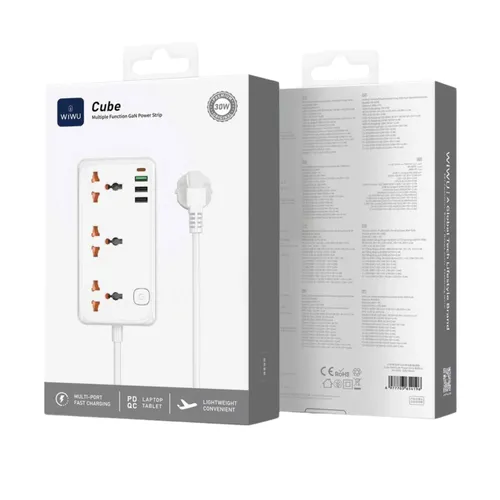 Wiwu WI-S005 Cube 30w Multiple Function Gan Power Strip UK