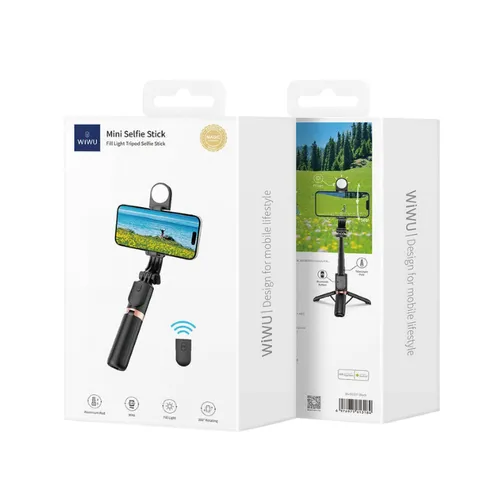 Wiwu WI-SE011 Fill Light Telescopic Tripod and Mini Selfie Stick