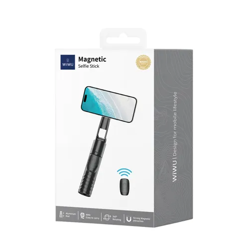 Wiwu Wi-SE014 Magnetic Feature 360 ​​Degree Rotating Remote Selfie Stick and Tripod
