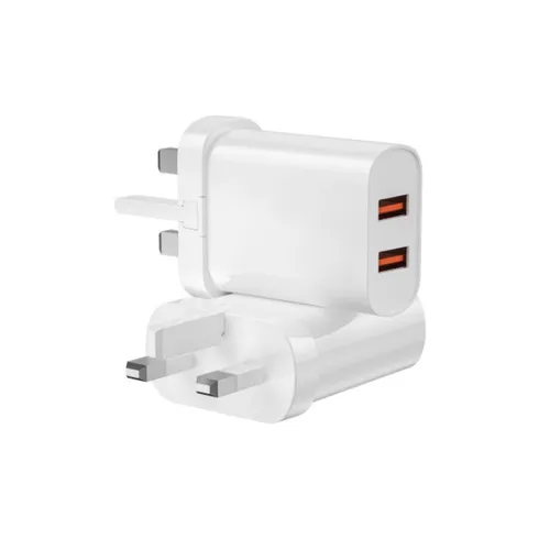 Wiwu Wi-U003 Quick USB Dual Port Fast Charger 3Pin