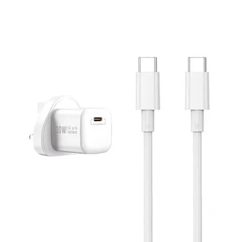 WIWU WI-U006 Nano 30W GaN PD Charger with USB-C to USB-C Cable