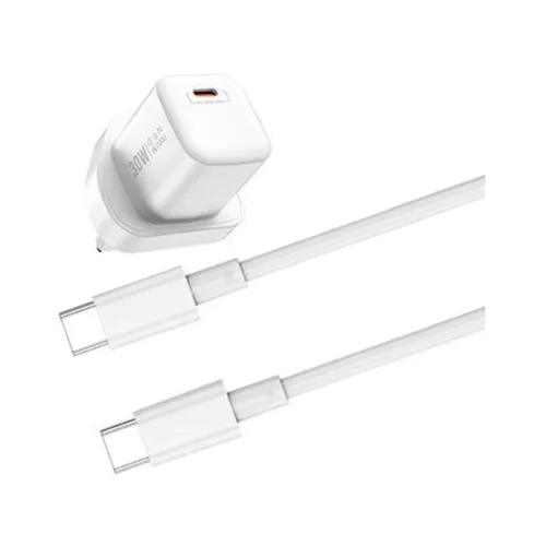 WIWU WI-U006 Nano 30W GaN PD Charger with USB-C to USB-C Cable