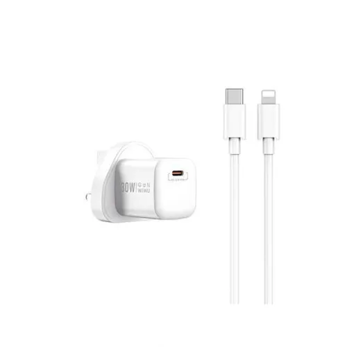 Wiwu WI-U006 Nano 30W Gan PD Type-C To Lightning Charger