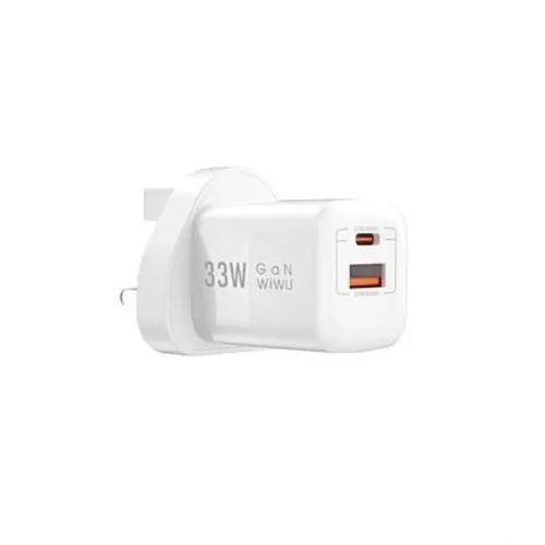 Wiwu WI-U008 33W Gan PD+QC 3 Pin - White
