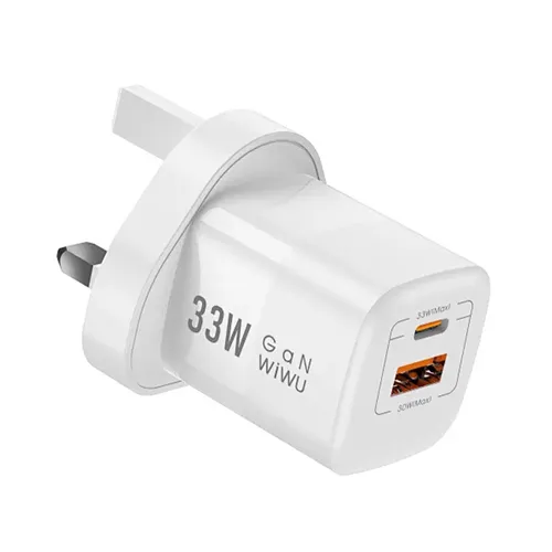 WiWU WI-U008 33W Nano GaN PD + QC Fast Charger