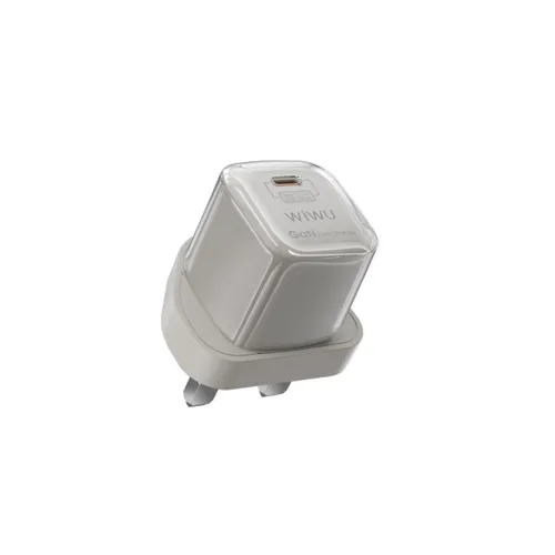 Wiwu Wi-U016 Jello 20w Type-C to Lightning PD Gan Fast Charger Titanium