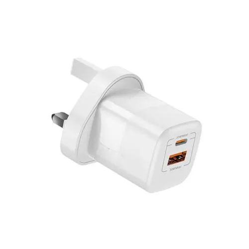 Wiwu WI-U018 Jello 35W QC+PD Gan Fast Charger 3 Pin - White