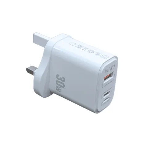 WiWU WI-U021 SIC 30W PD+QC UK Fast Charger