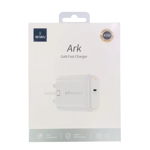 Wiwu Wi-U035 Ark 45w PD Fast Charger 3pin White