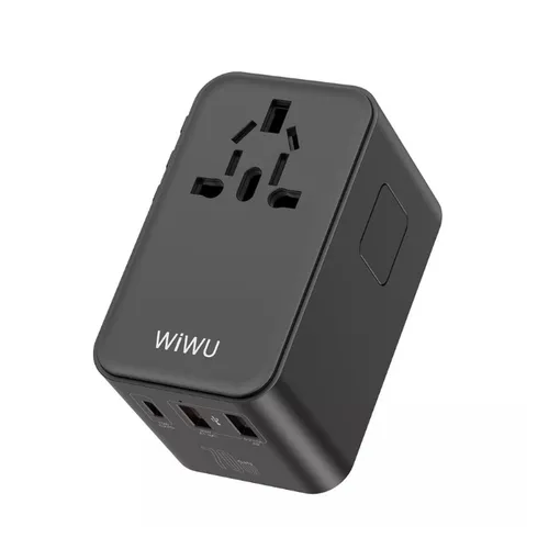 Wiwu WI-UA004 70w Gan Universal Plug Adapter Black