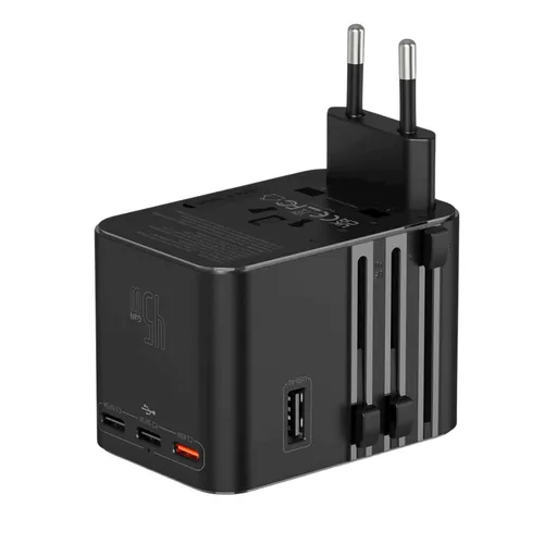Wiwu WI-UA006 45w GAN Universal Plug Adapter Black