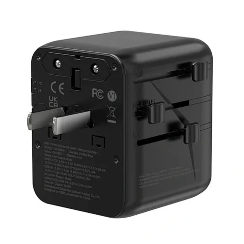 WiWU Wi-UA011 Aramid Fiber Warriors 25W GaN Plug Adapter - Black