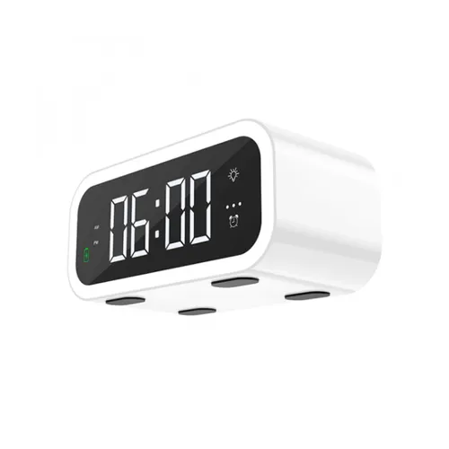 Wiwu Wi-W015 15W Wireless Charger With Digital Alarm Clock - White