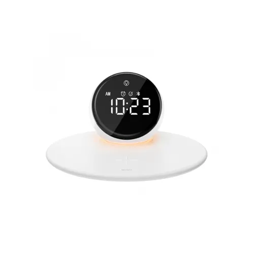 WiWU WI-W017 15W Wireless Charger With Digital Alarm Clock And Bluetooth Speaker