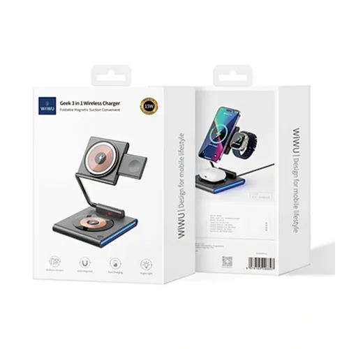 WiWU Wi-W023 Geek 3 in 1 wireless charger