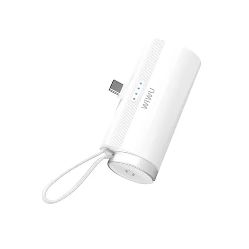 WiWU WI-W026 Capsule 50000mAh Mini Power Bank with Built-in USB-C Port and Wireless Watch Charger