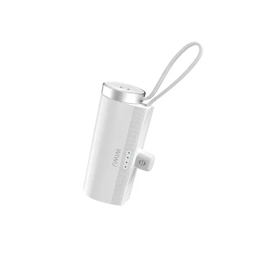 WiWU WI-W026 Capsule 5000mAh Mini Power Bank with Built-in USB-C Port and Wireless Watch Charger