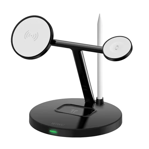 Wiwu WI-W032 Magnetic 4 In 1 Wireless Charger Black