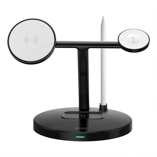 Wiwu WI-W032 Magnetic 4 In 1 Wireless Charger Black