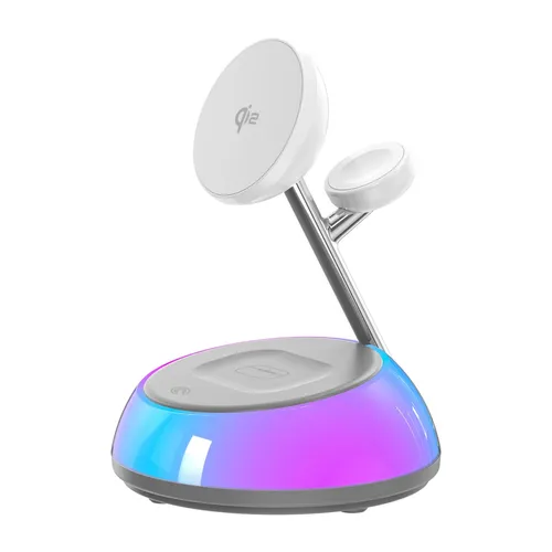 Wiwu WI-W036 QI2.0 3 In 1 Wireless Charger White