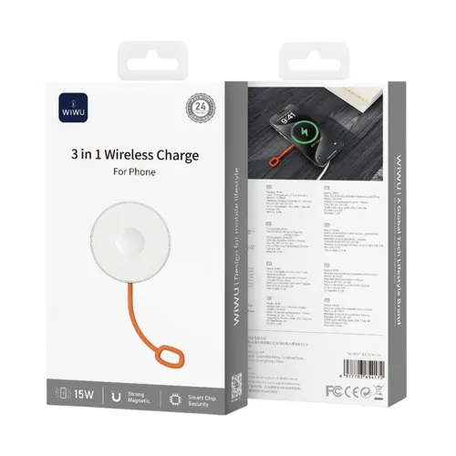 Wiwu WI-W037 15w 3 In 1 Wireless Charger