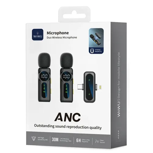 WiWU WI-WM007 ANC Duo Wireless Microphone Type-C & Lightning