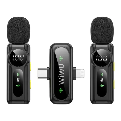 WiWU Wi-WM007 ANC Duo Wireless Type-C & Lightning Microphone