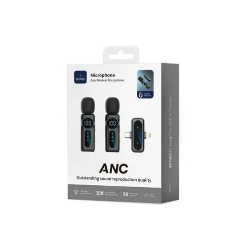 WiWU Wi-WM007 ANC Duo Wireless Type-C &amp; Lightning Microphone