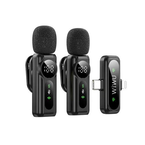 WiWU WI-WM007 Dual Wireless Lavalier ANC Microphone