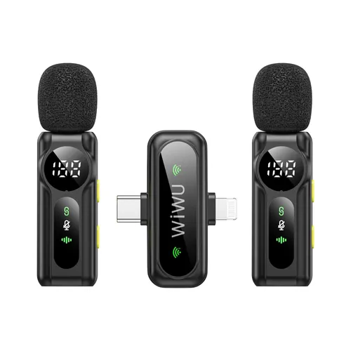 WiWU WI-WM007 Dual Wireless Lavalier ANC Microphone