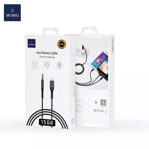 WiWU YP02 3.5mm to Lightning AUX Stereo Adapter Cable