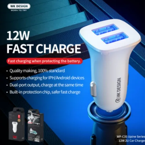 WK Design WP-C35 12W Dual Port USB Car Charger