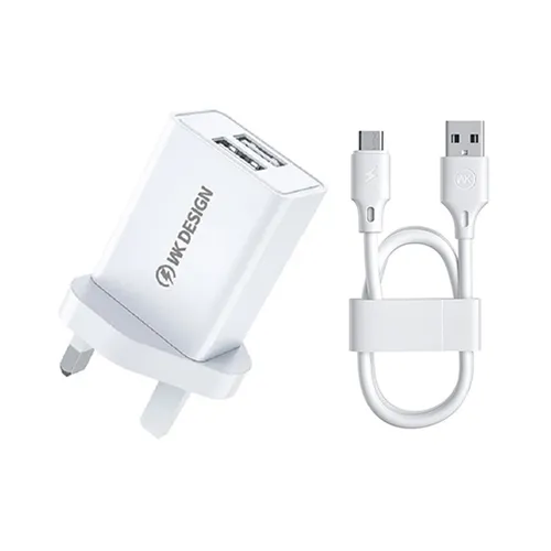 WK WP-U119 Upine Series 10W Dual USB Charger with USB to Type-C Cable