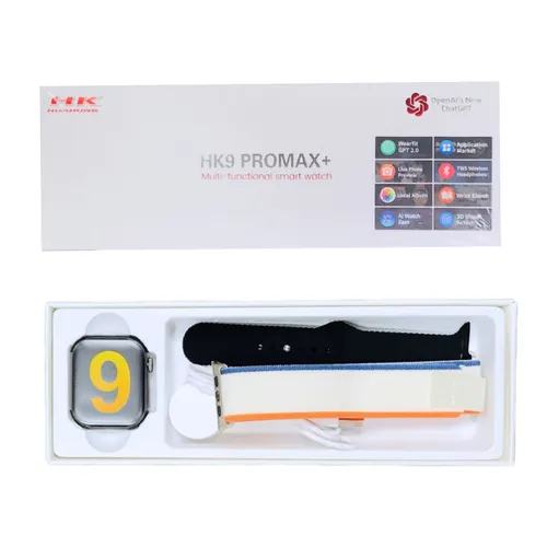 X-Inova HK9 Pro Max Plus Smart Watch - Black/Orange