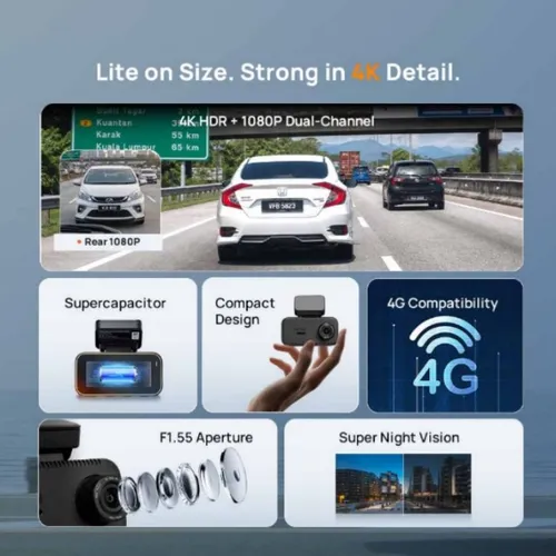 Xiaomi 70mai A810 Lite Dash Cam + Rear Cam Set