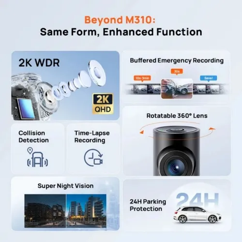 Xiaomi 70mai M310 Plus 2K Dash Cam