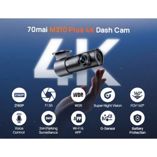Xiaomi 70mai M310 Plus 4K WiFi Car Dash Cam