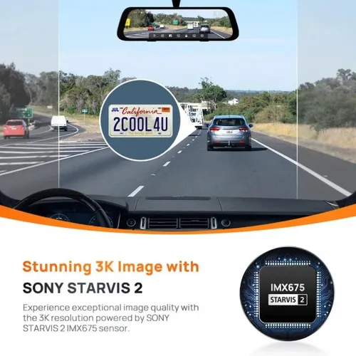 Xiaomi Mi 70mai S500 Rearview Mirror Starvis 2 Dash Cam Set