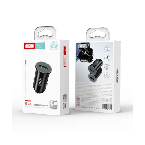 XO car charger CC35 QC 3.0 18W 1 USB black