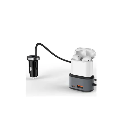 XO CC29 35W 4 in 1 Multifunctional Car Charger for Mobile Phones and Earpods